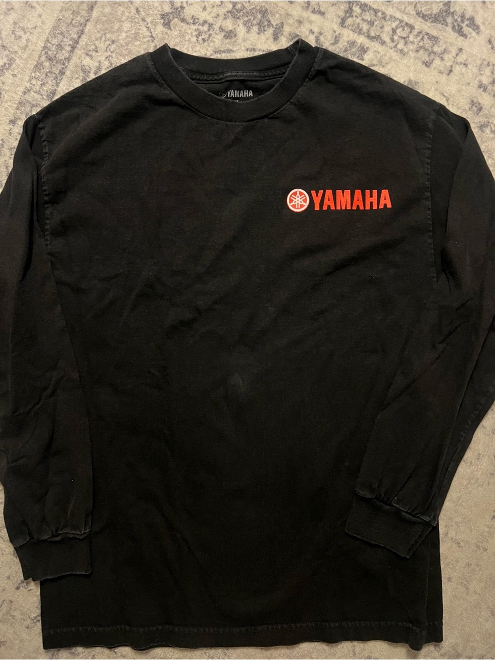 Yamaha Men's Black Long Sleeve Logo Shirt